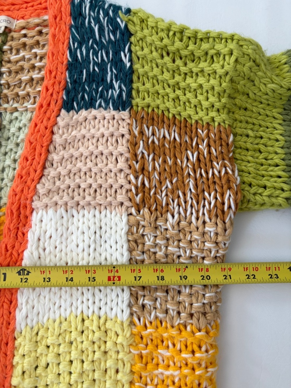 Pilcro Colorblock Patchwork Cardigan Sweater One Size - Picture 14 of 16